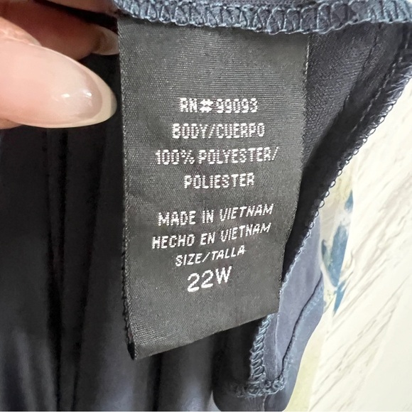 Le Bos Floral Sleeveless Flowy Chiffon Maxi Dress SZ 22W - Picture 4 of 4